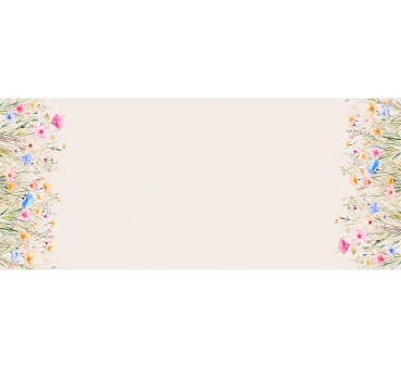 Peachy Flowers Bordüre  Jersey Stoffduo Eigenproduktion